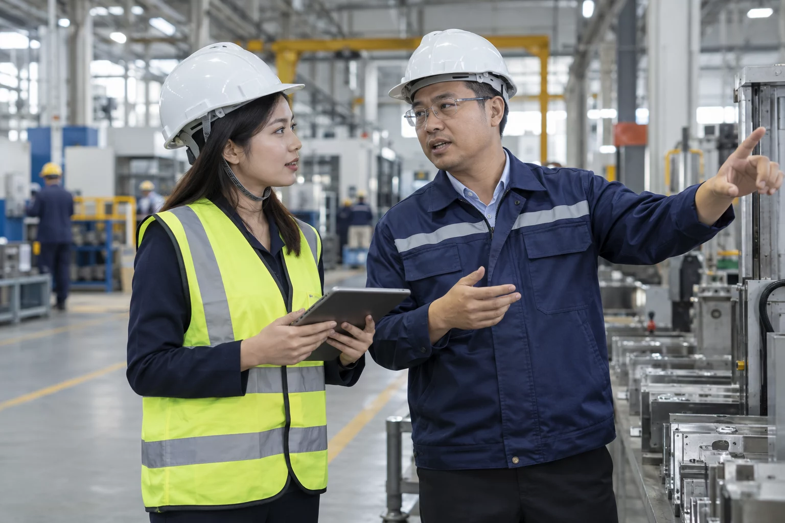 Chuyên viên SEO tìm hiểu sản phẩm và quy trình nhà máy để xây dựng chiến lược nội dung B2B