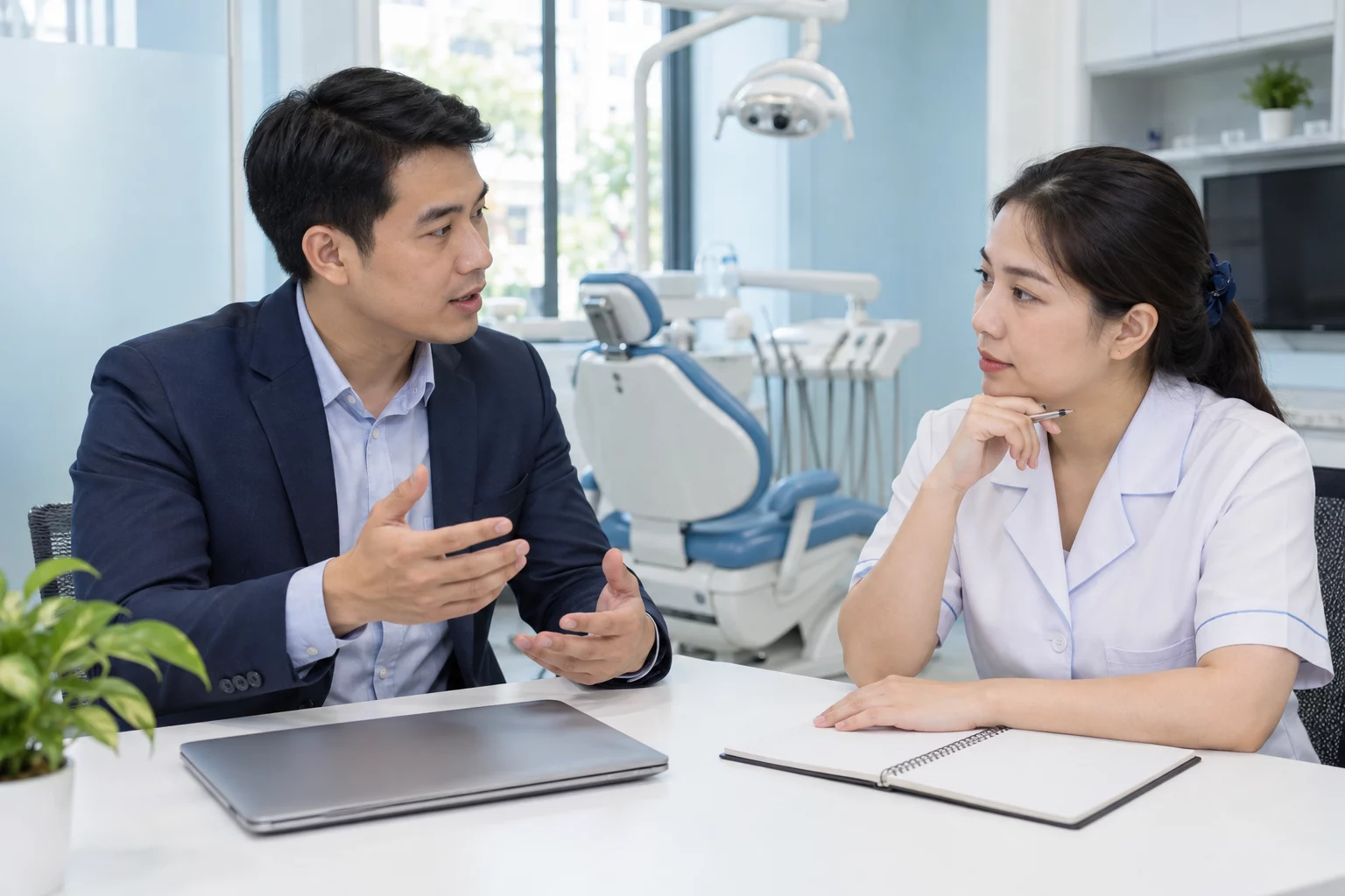 Buổi tư vấn SEO nha khoa tập trung vào khả năng hiển thị địa phương và hành trình đặt lịch trực tuyến