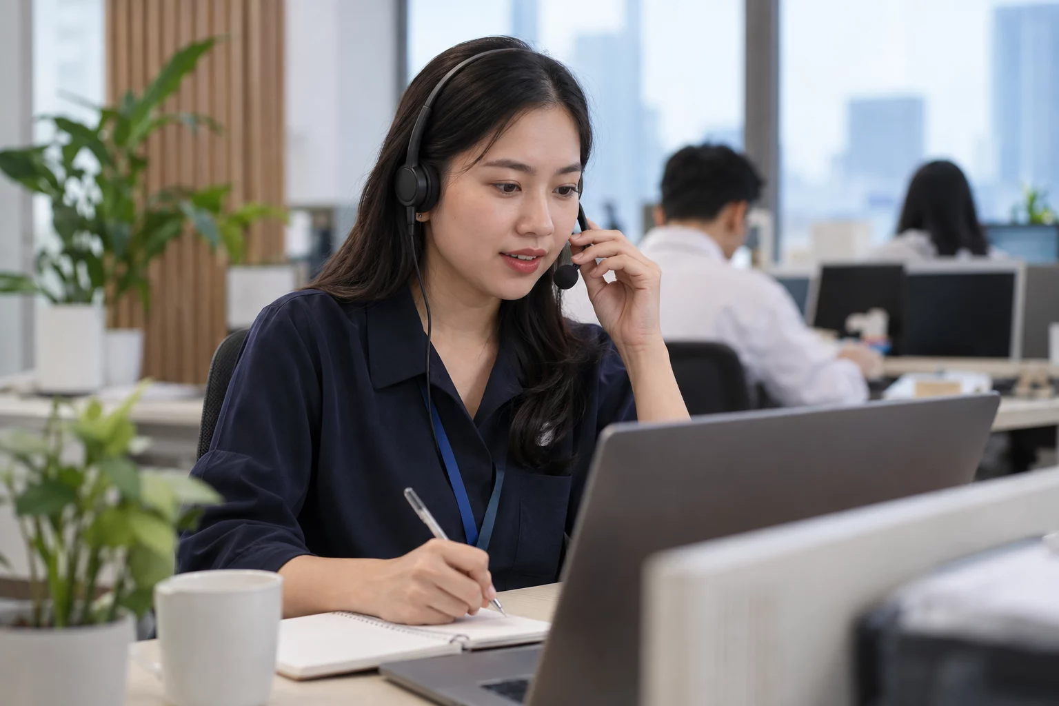 Đội ngũ chăm sóc khách hàng tiếp nhận yêu cầu và hỗ trợ doanh nghiệp trong quá trình triển khai dịch vụ SEO