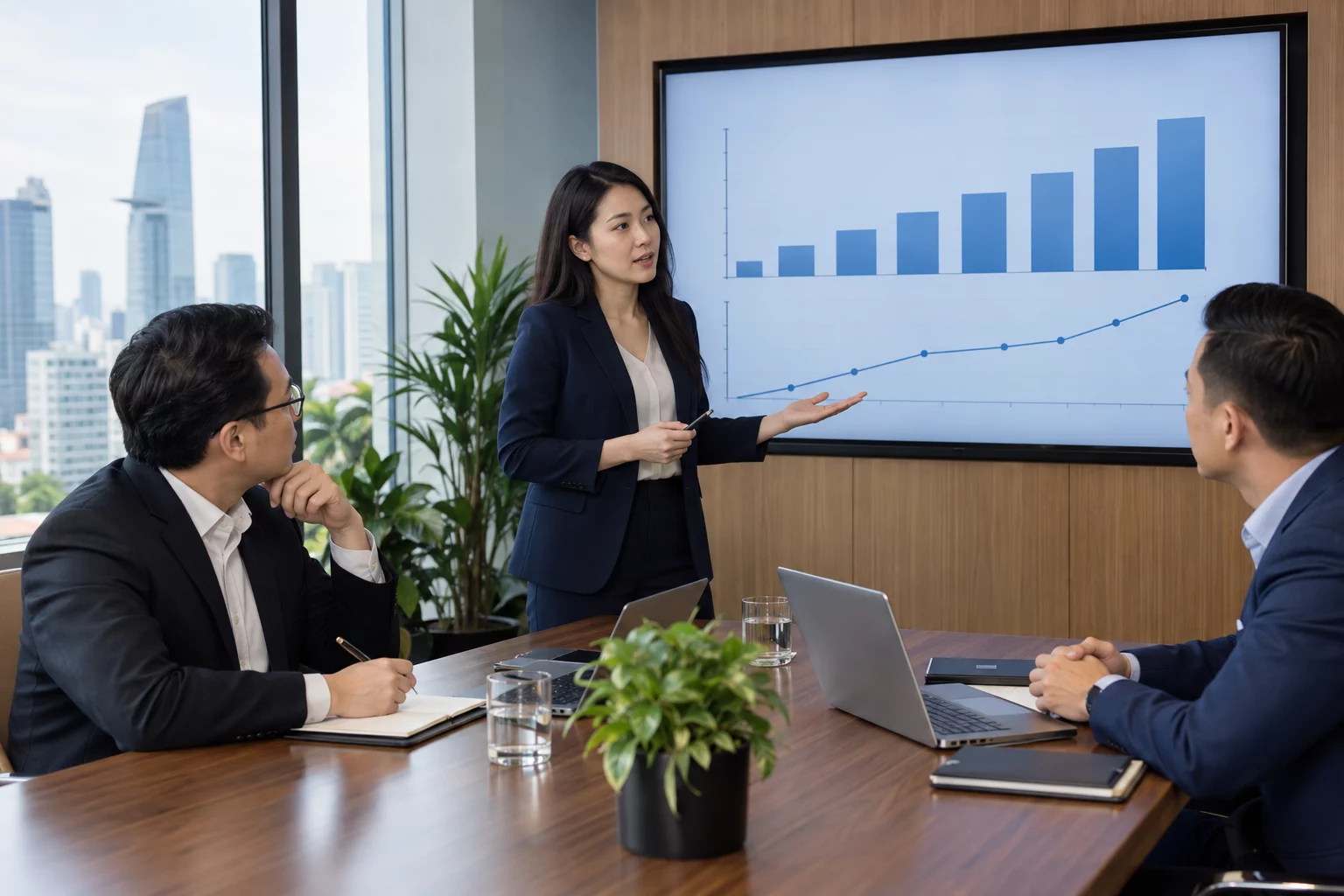 Chuyên gia SEO trình bày tăng trưởng tự nhiên, giá trị chuyển đổi và hiệu quả đầu tư với ban lãnh đạo